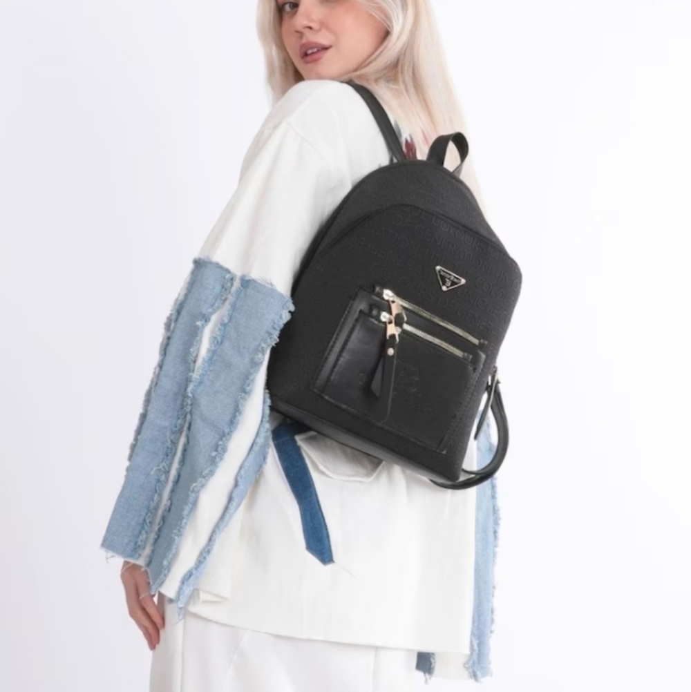 Vegan Leather Backpack, Black Leather Backpack